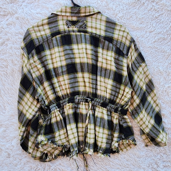 Free People We The Free Black Pacific Dawn Plaid Shirt - Picture 6 of 8